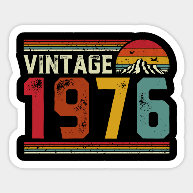 Vintage 1976 Birthday Gift Retro Style Sticker by Foatui